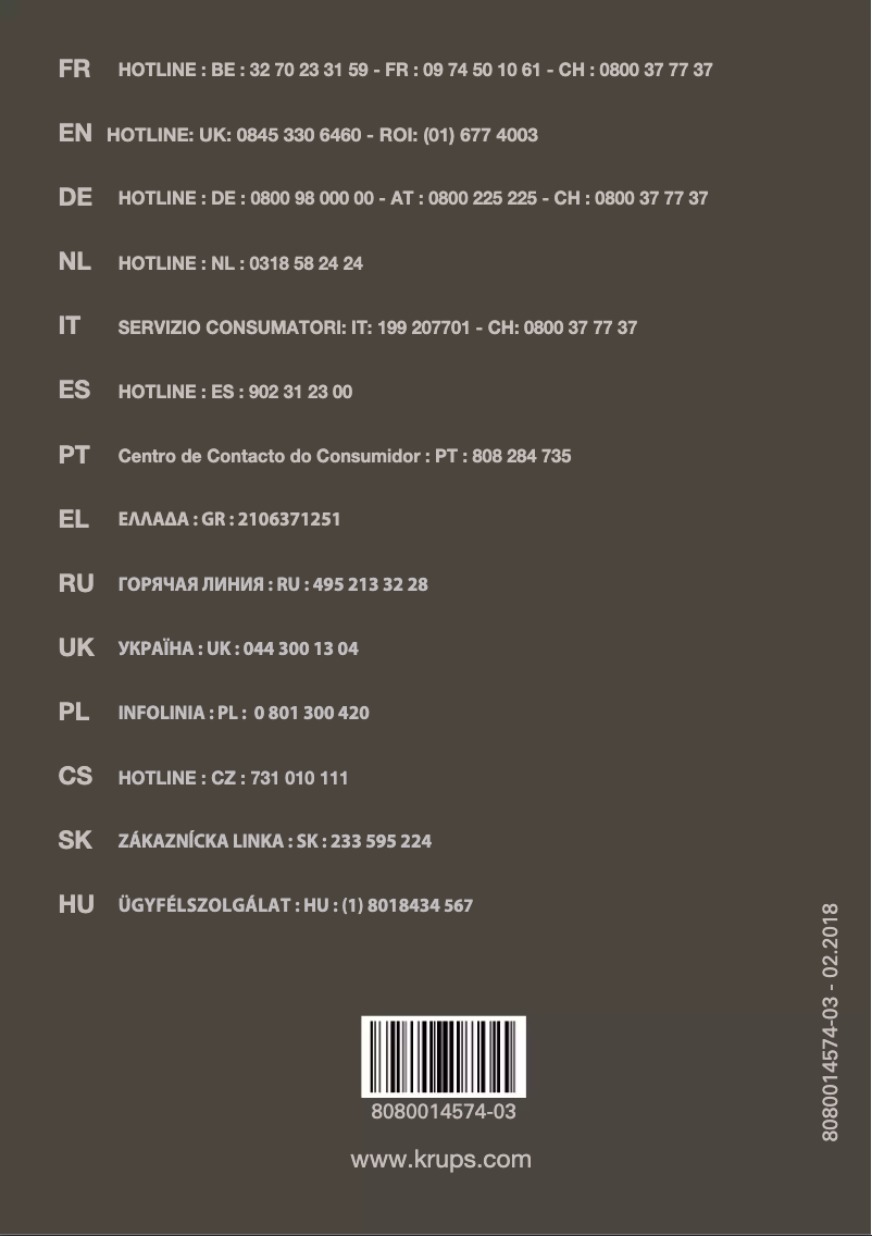 Imagen de la primera página del manual del dispositivo Espresseria EA82F