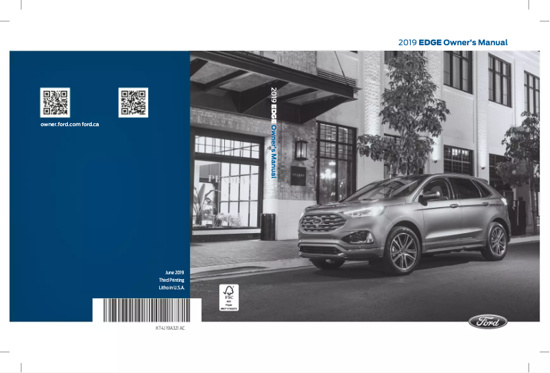 Página 1 del manual Manual de usuario Ford Edge (2019)