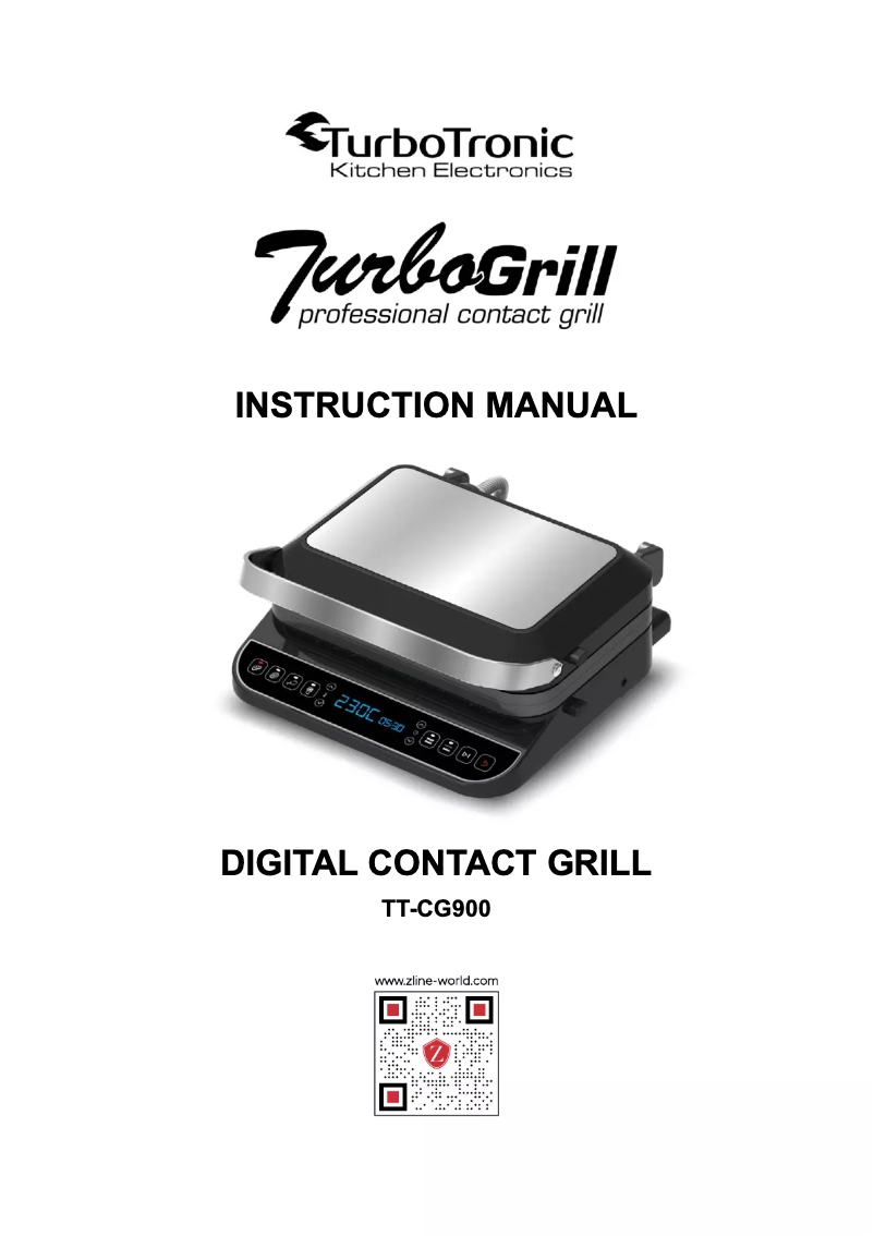 Página 1 del manual Manual de usuario TurboTronic TurboGrill TT-CG900