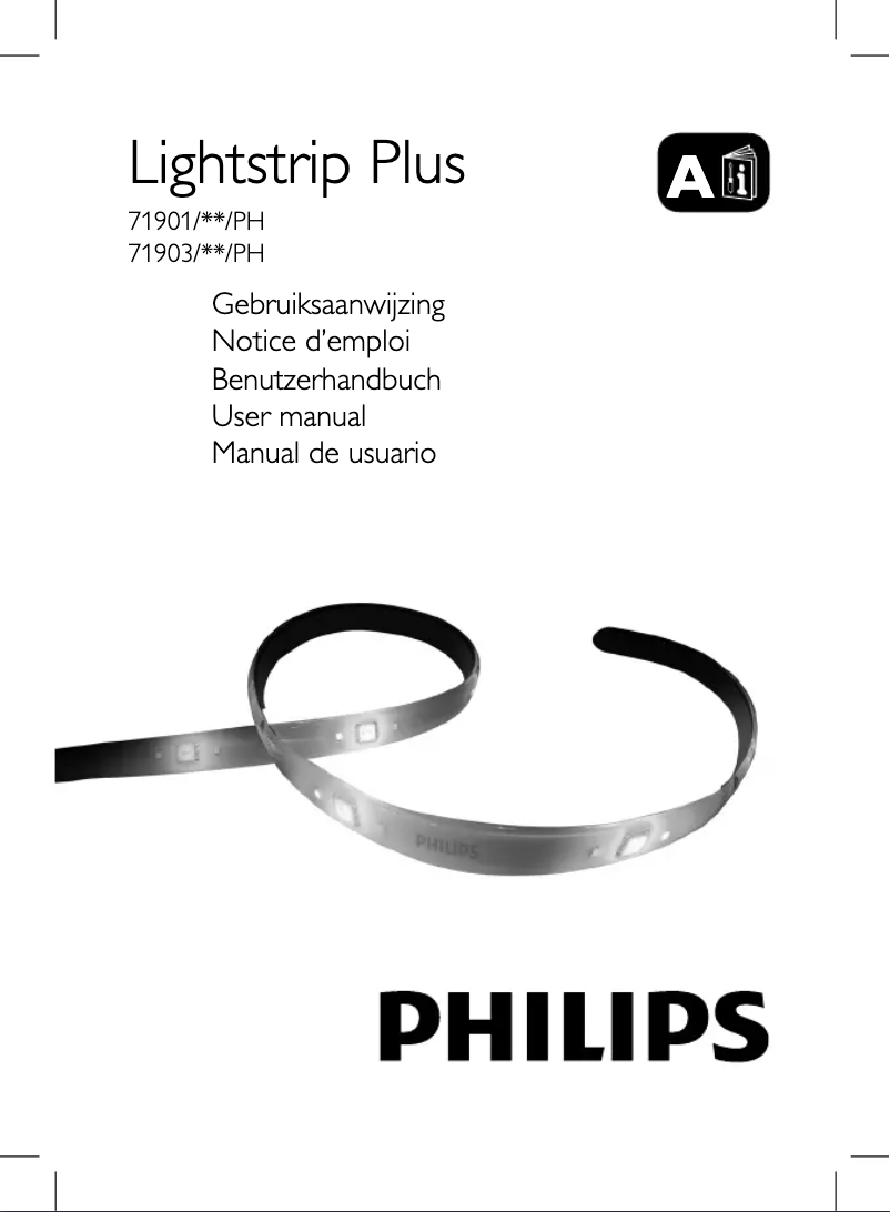 Imagen de la primera página del manual del dispositivo Hue Lightstrip Plus