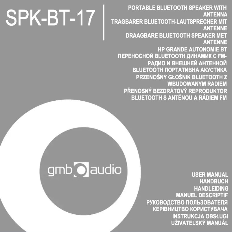 Página 1 del manual Manual de usuario Gembird SPK-BT-17-CM