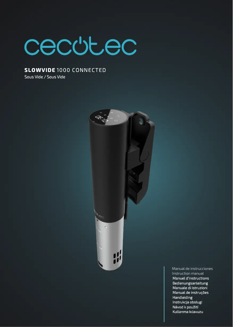 Imagen de la primera página del manual del dispositivo SlowVide 1000 Connected