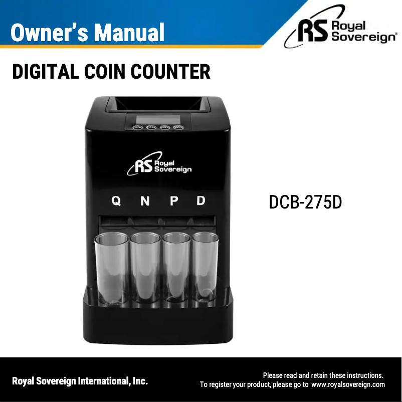 Página 1 del manual Manual de usuario Royal Sovereign DCB-275D