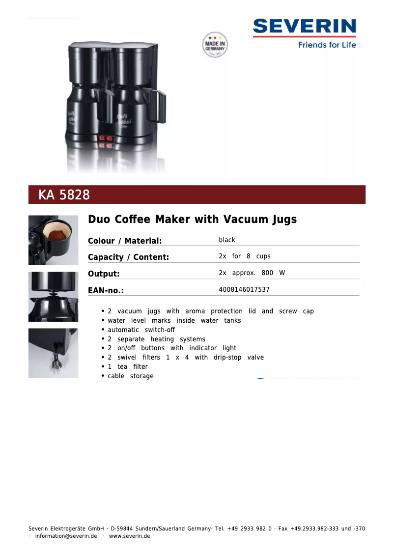 Imagen de la primera página del manual del dispositivo KA 5828