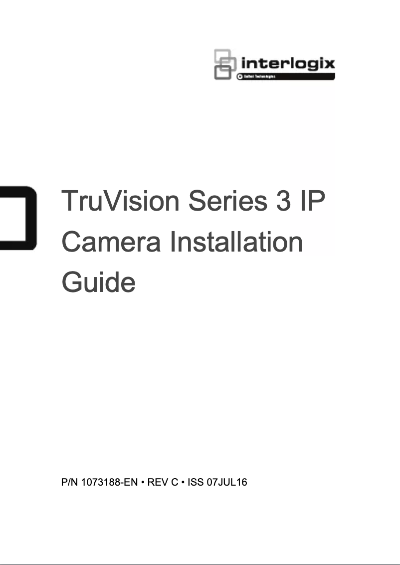 Página nº 1 - Manual de usuario Interlogix TruVision TVT-5305