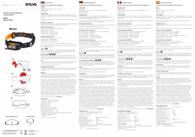 Imagen de la primera página del manual del dispositivo Ninox
