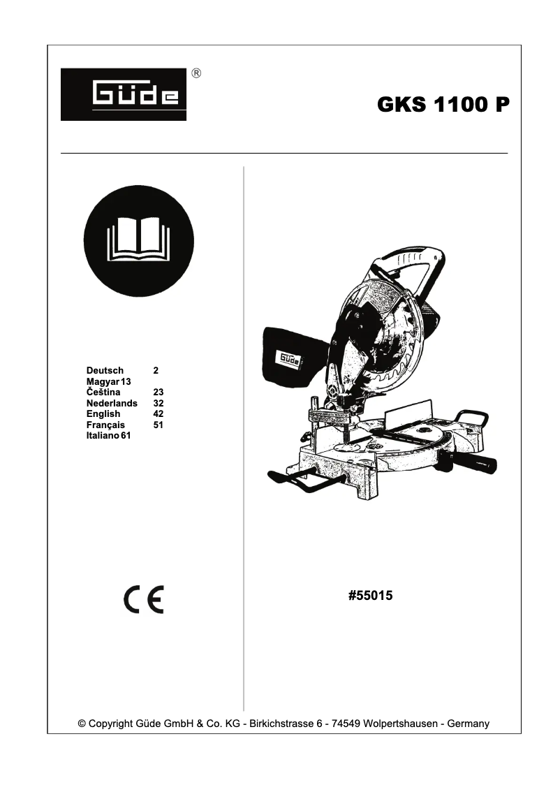 Imagen de la primera página del manual del dispositivo GKS 1100 P
