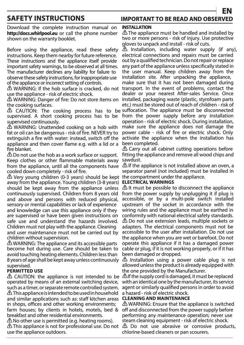 Página 1 del manual Instrucciones / montaje Privileg PCTAC 7042 NE