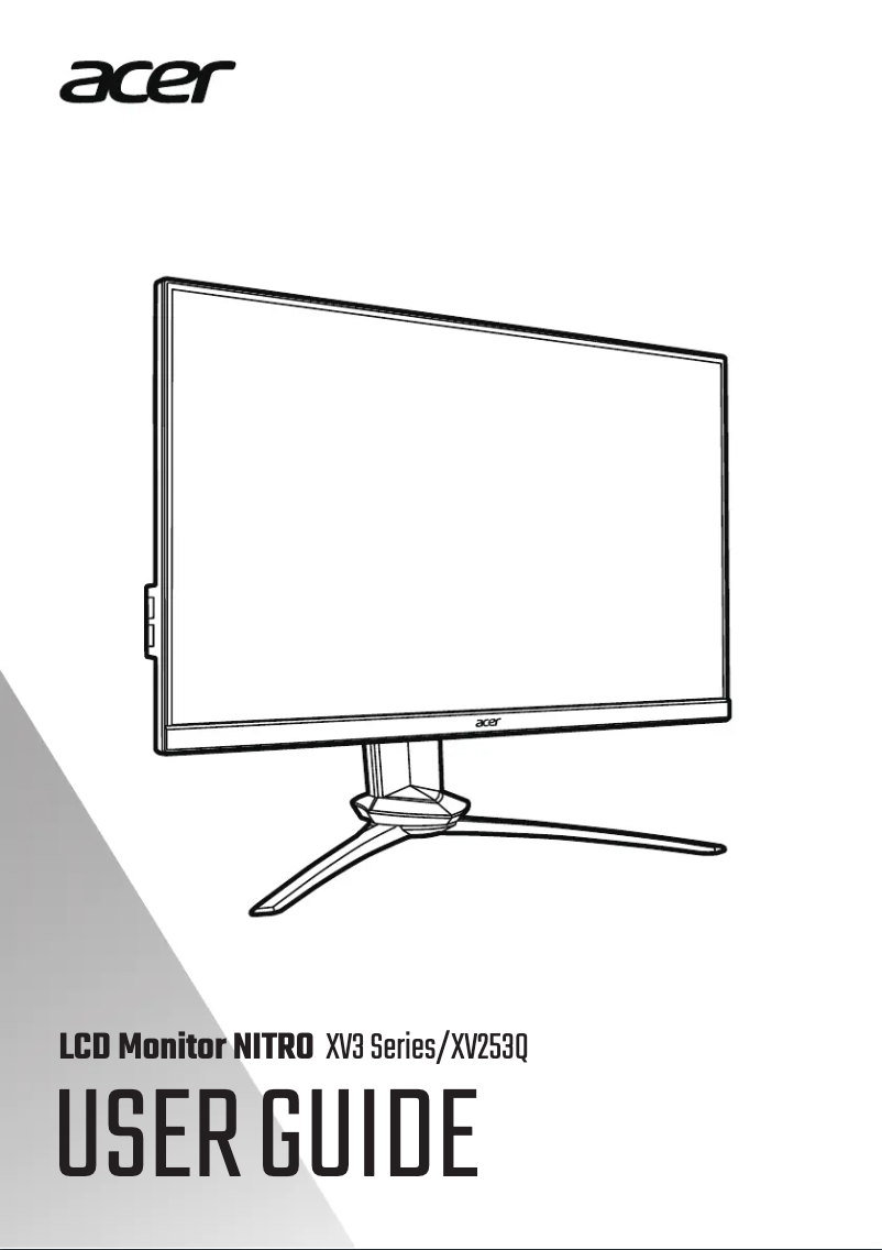 Imagen de la primera página del manual del dispositivo XV253QX