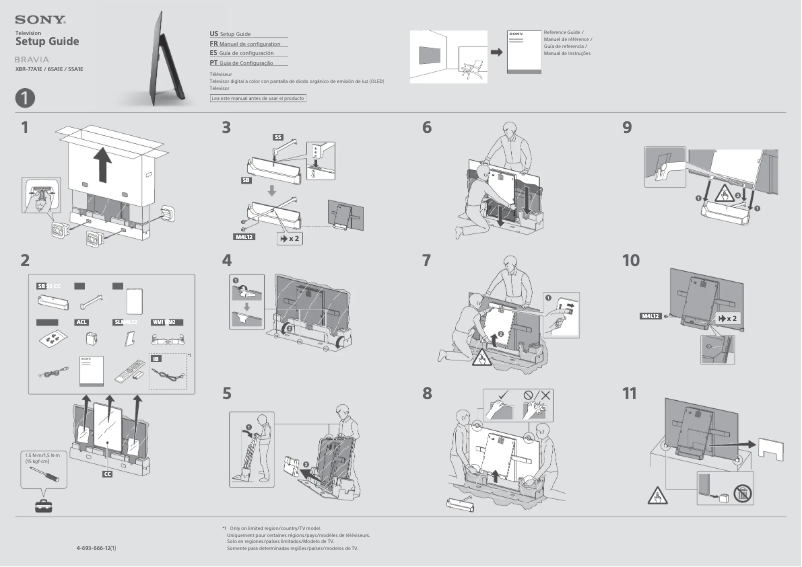 Imagen de la primera página del manual del dispositivo Bravia Oled XBR-65A1E