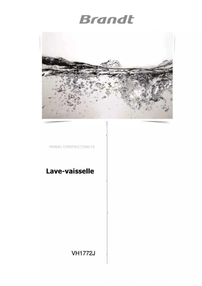 Imagen de la primera página del manual del dispositivo VH1772J