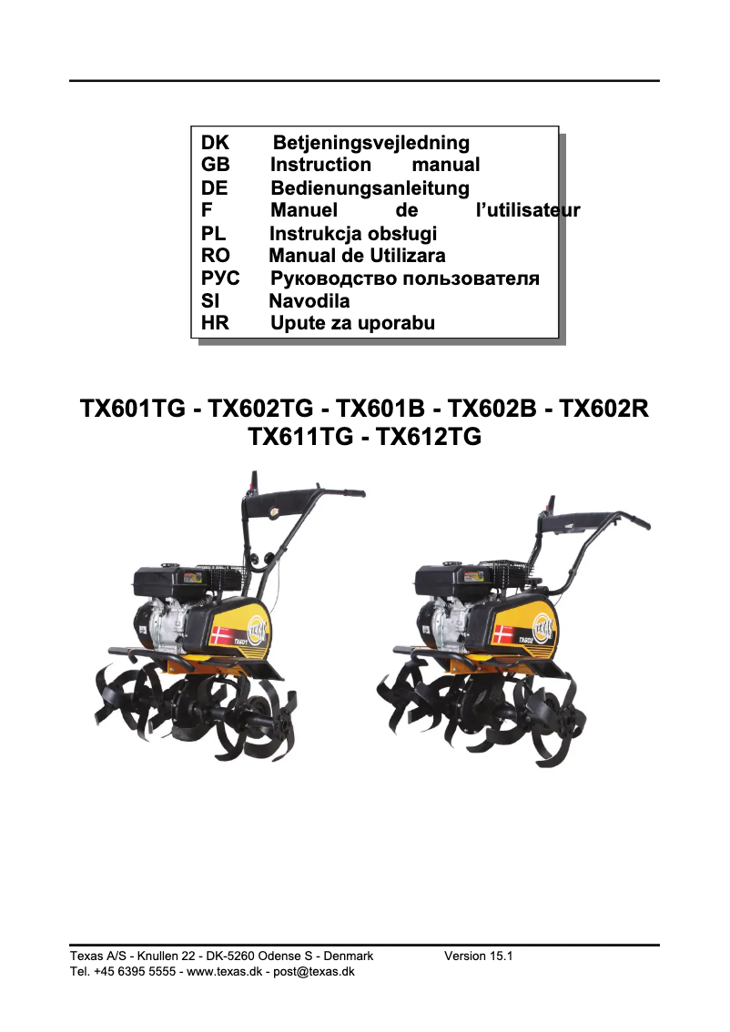 Imagen de la primera página del manual del dispositivo TX602TG