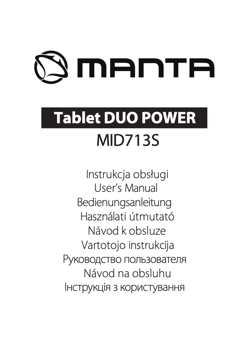 Imagen de la primera página del manual del dispositivo Duo Power MID713S