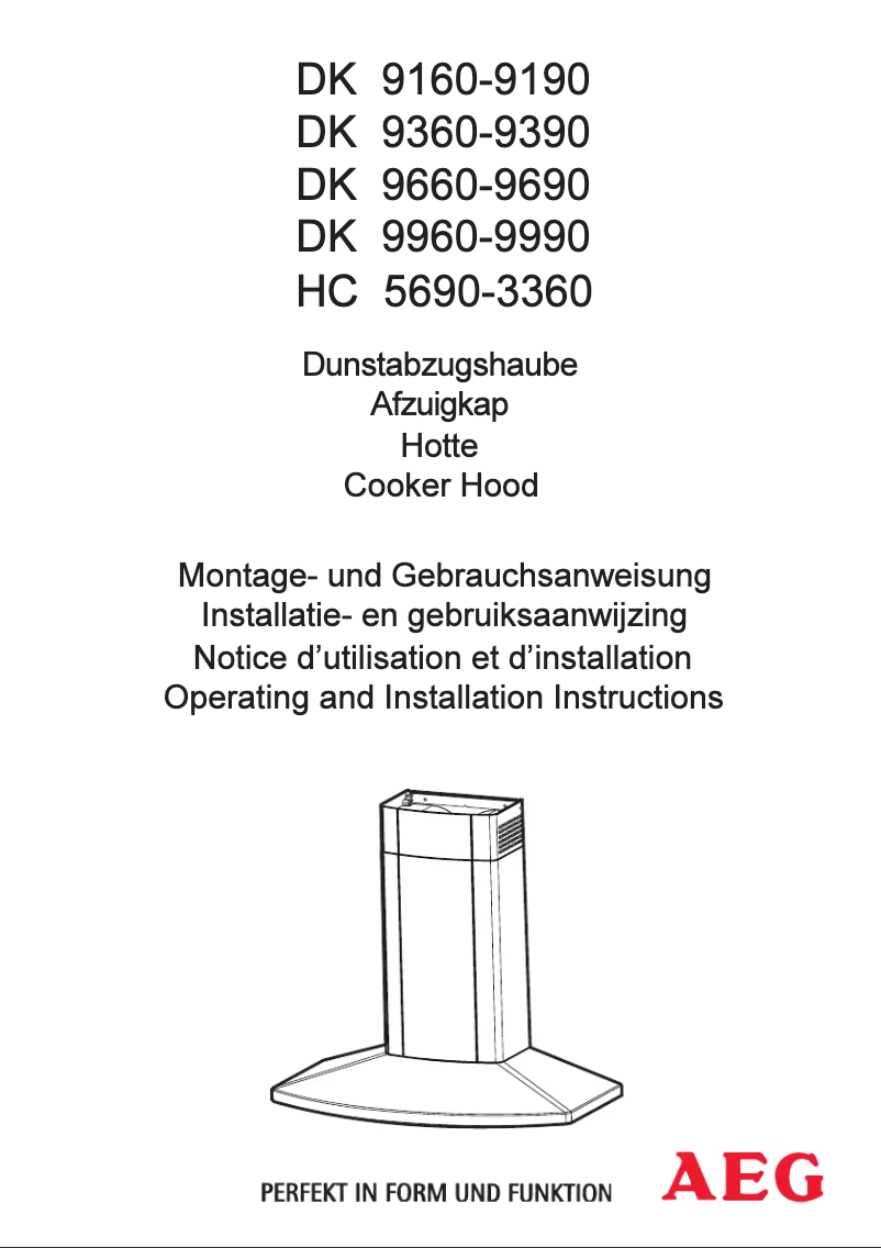 Página 1 del manual Manual de usuario AEG DK9160-W