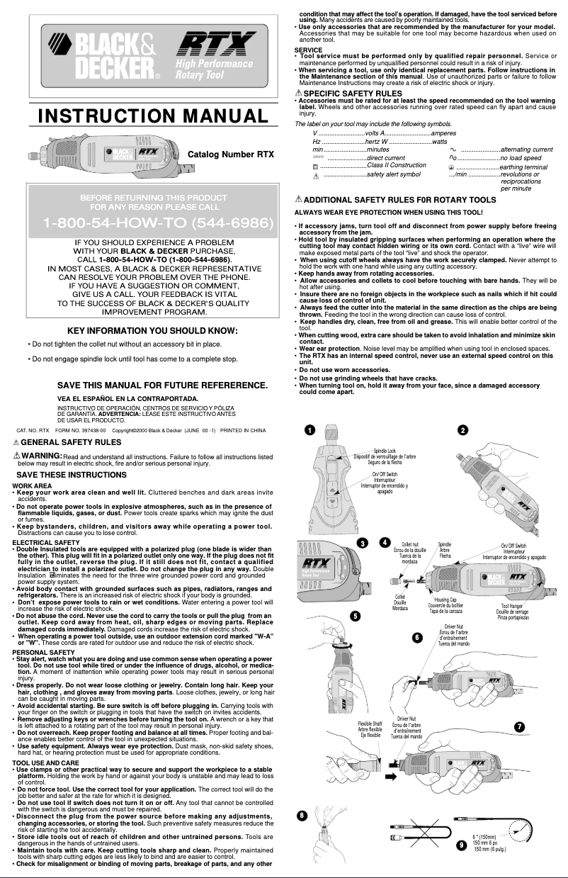 Imagen de la primera página del manual del dispositivo RTX-1