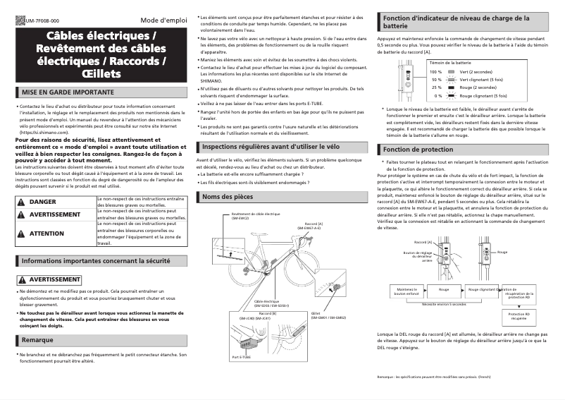 Página 1 del manual Manual de usuario Shimano SM-GM02