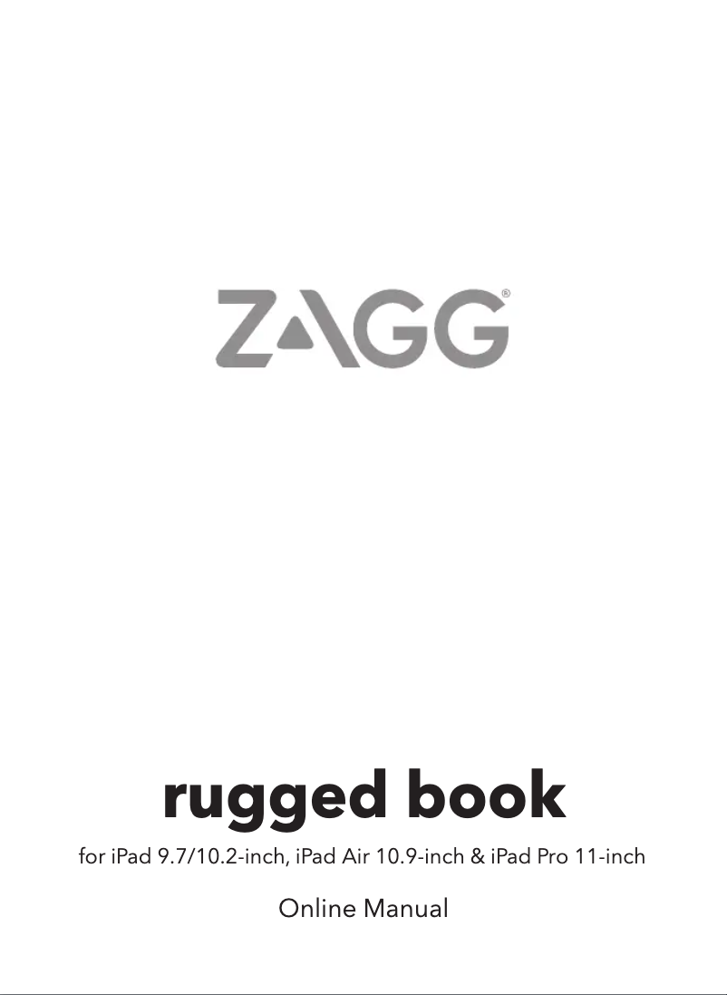 Página 1 del manual Manual de usuario Zagg Rugged Book