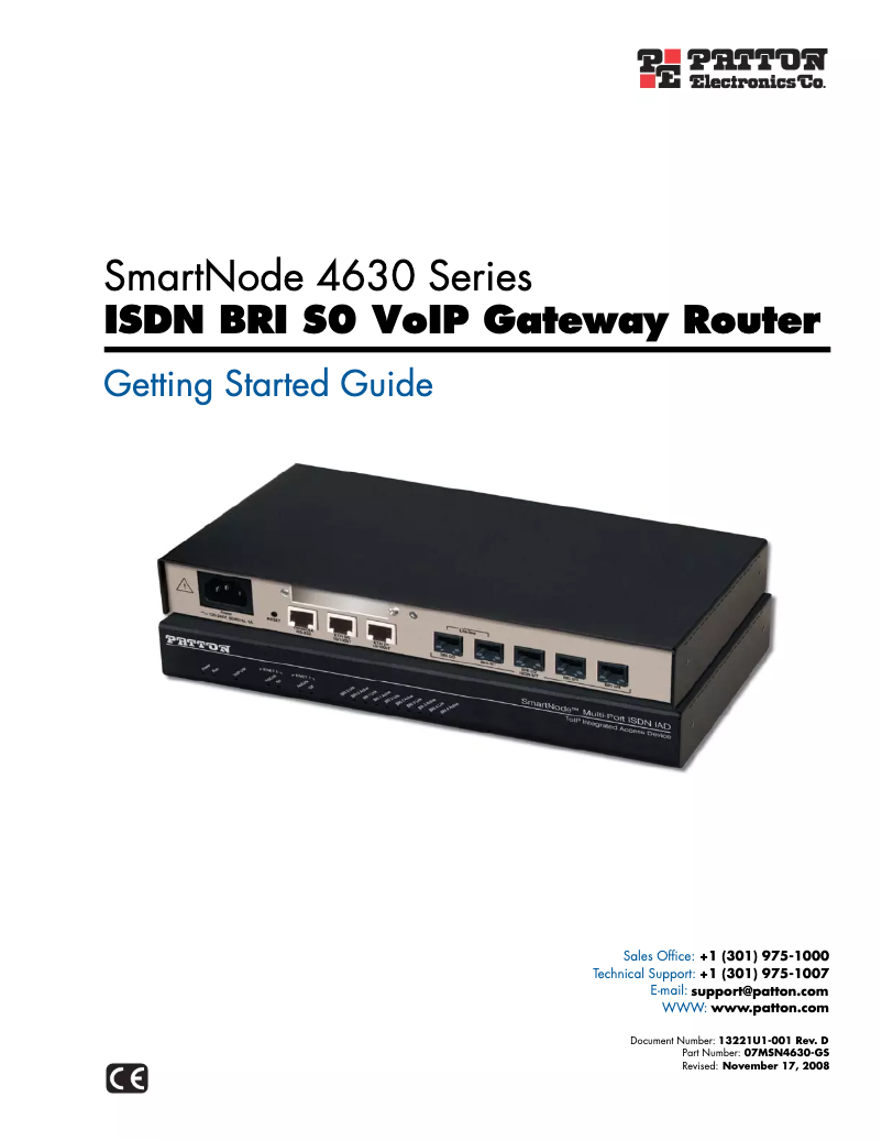 Página 1 del manual Manual de usuario Patton SmartNode 4634