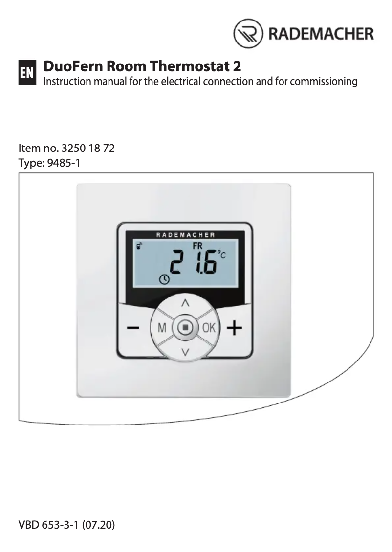 Imagen de la primera página del manual del dispositivo DuoFern 9485