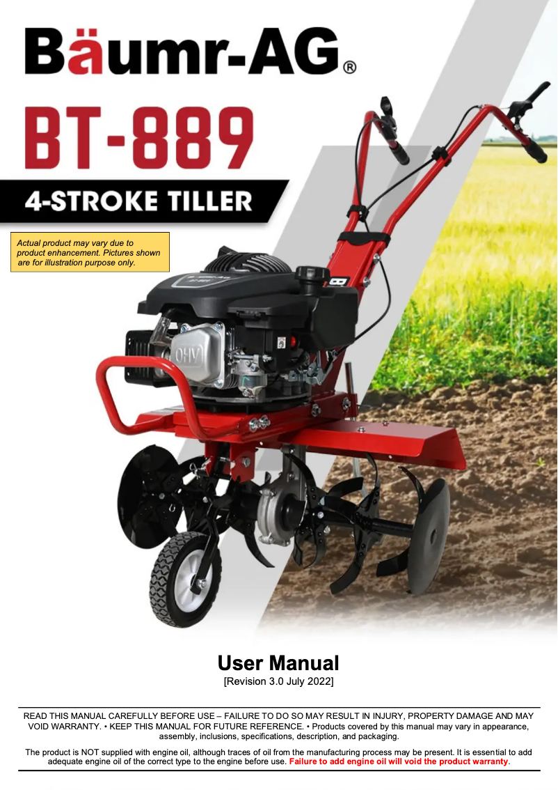 Imagen de la primera página del manual del dispositivo BT-889