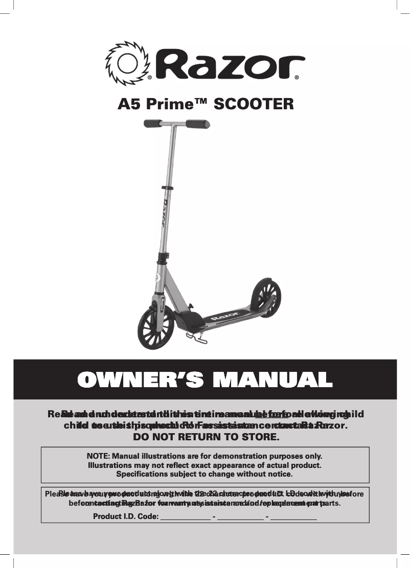 Imagen de la primera página del manual del dispositivo A5 Prime