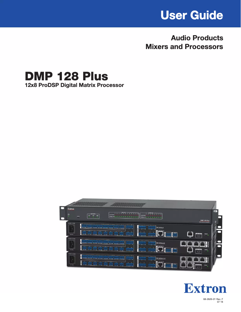 Página 1 del manual Manual de usuario Extron DMP 128 Plus C