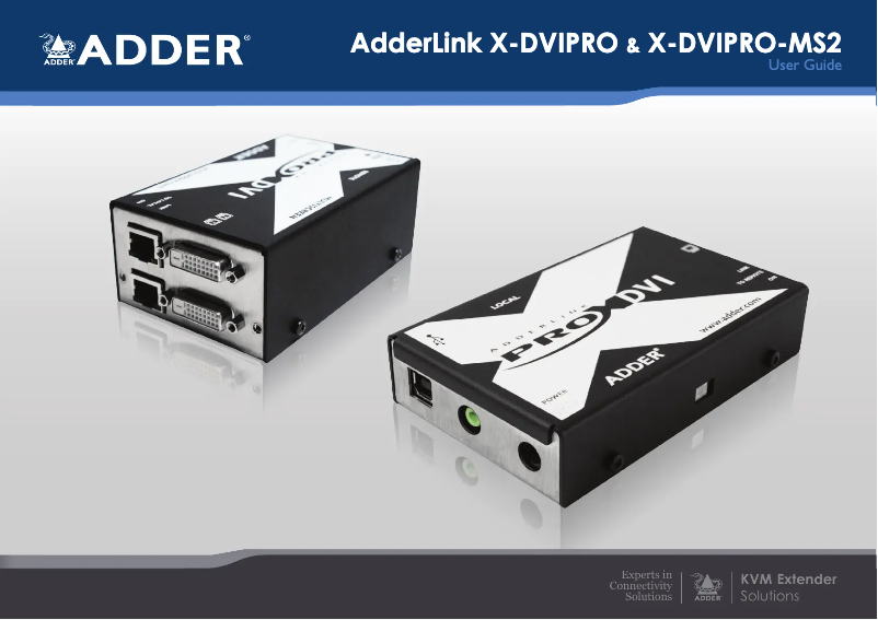 Página nº 1 - Manual de usuario Adder AdderLink X-DVI PRO