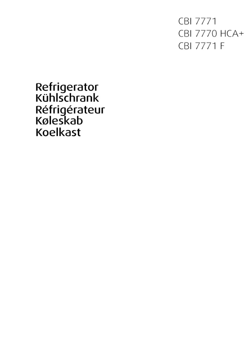 Página 1 del manual Manual de usuario Beko CBI 7771 F