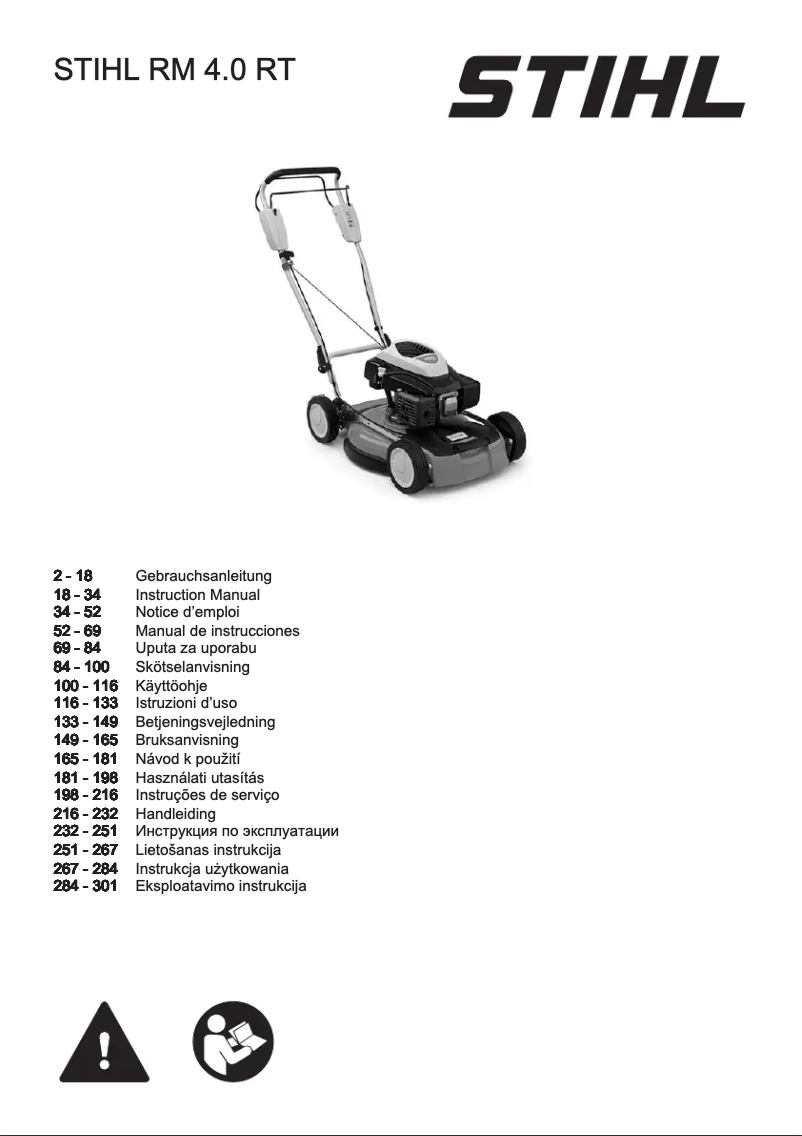 Imagen de la primera página del manual del dispositivo RM 4 RT