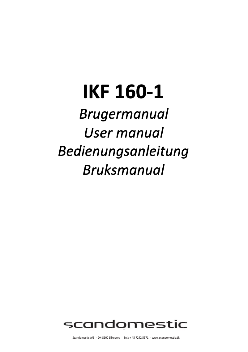 Imagen de la primera página del manual del dispositivo IKF 160-1