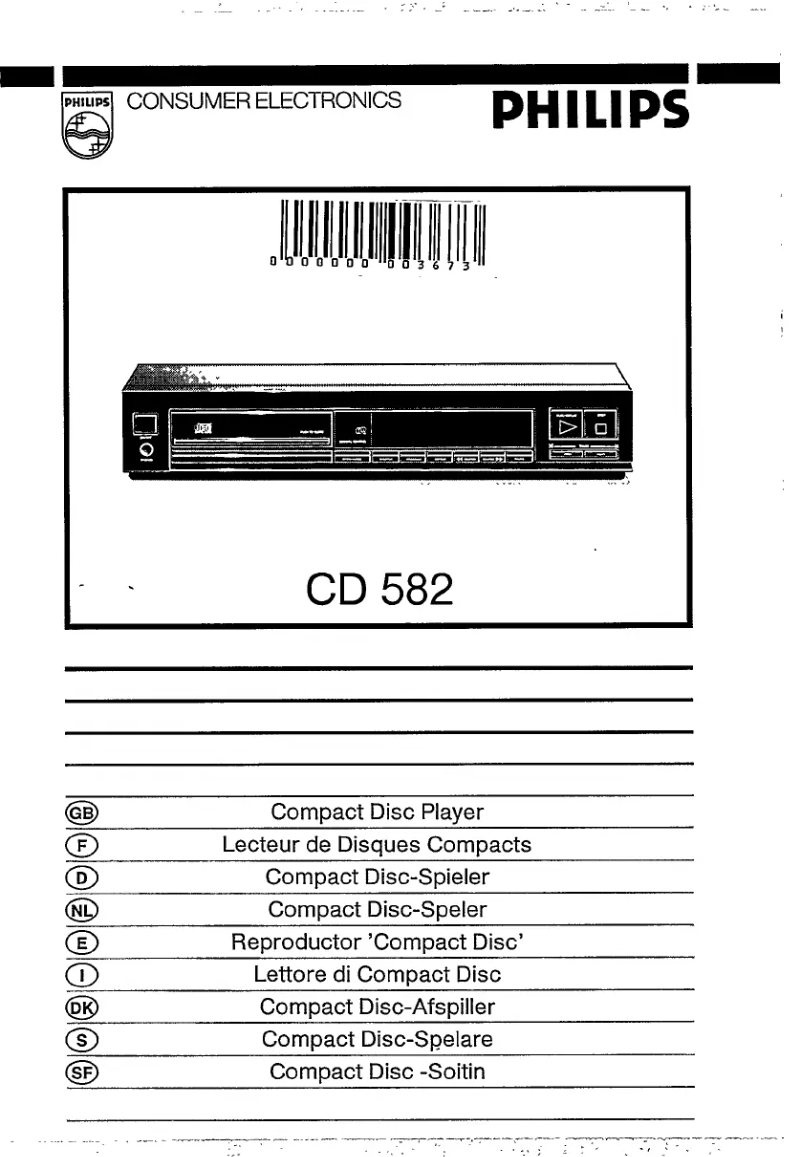 Imagen de la primera página del manual del dispositivo CD582