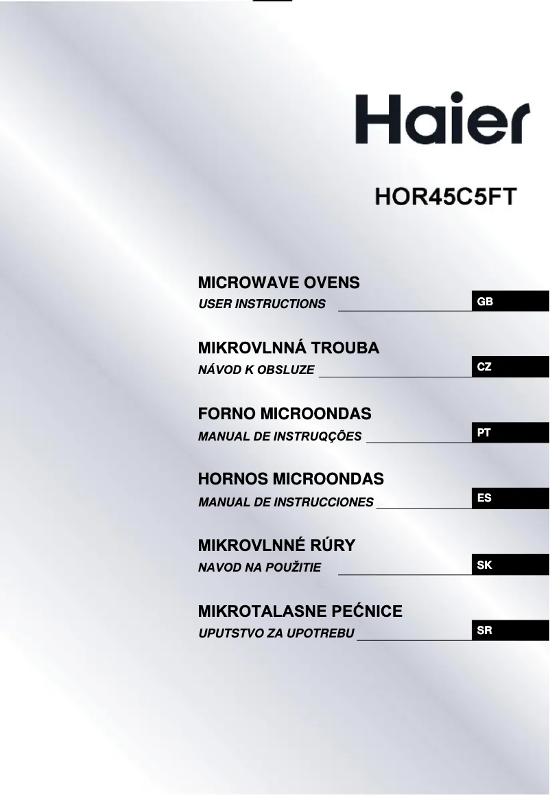 Imagen de la primera página del manual del dispositivo Series 4 HOR45C5FT