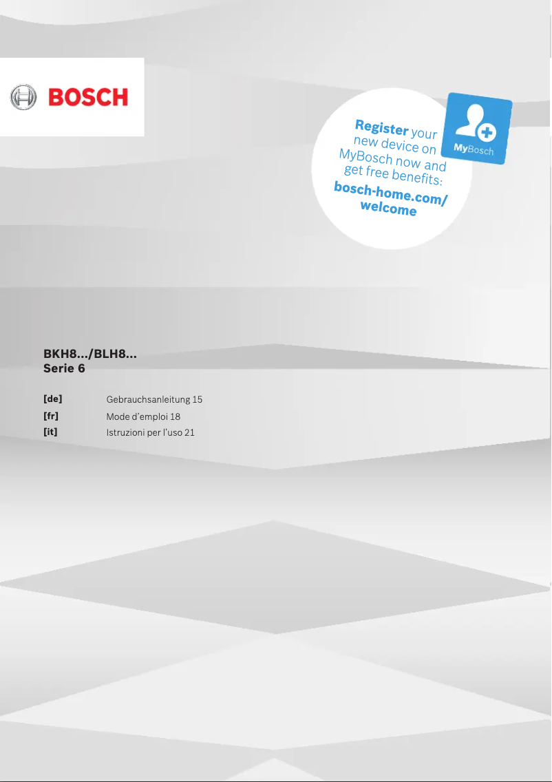 Página 1 del manual Manual de usuario Bosch Athlet ProAnimal BLH86PET1