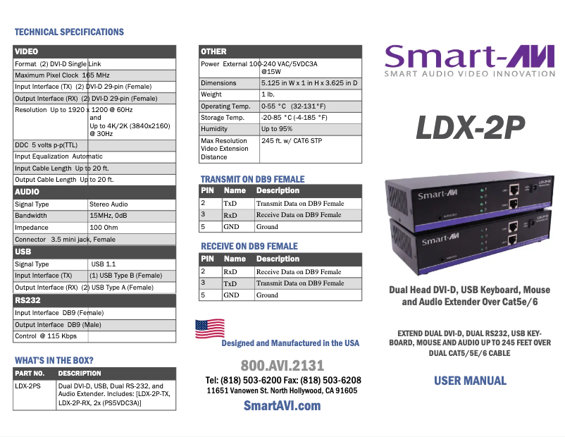 Imagen de la primera página del manual del dispositivo LDX-2P-TX