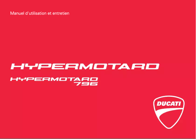 Imagen de la primera página del manual del dispositivo Hypermotard 796 (2010)