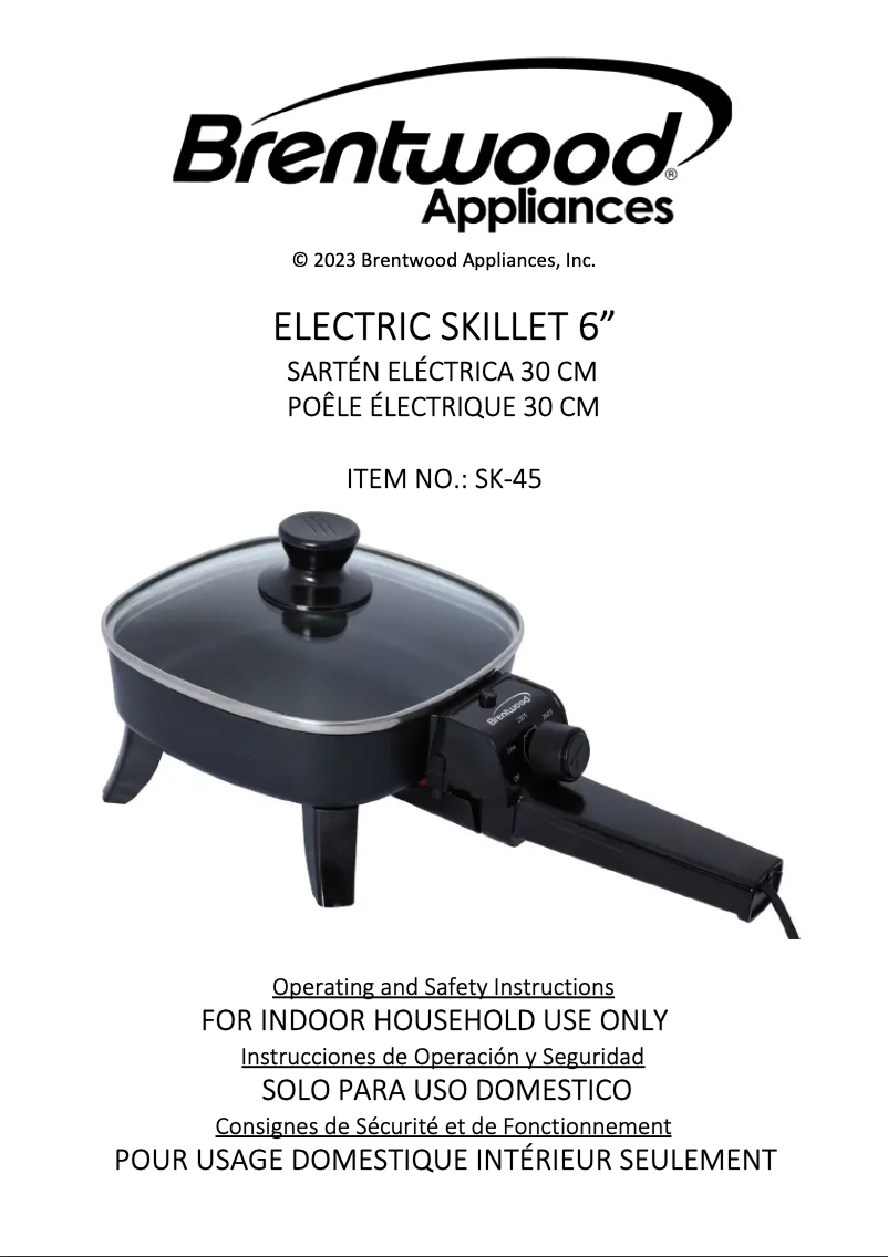 Página nº 1 - Manual de usuario Brentwood SK-45