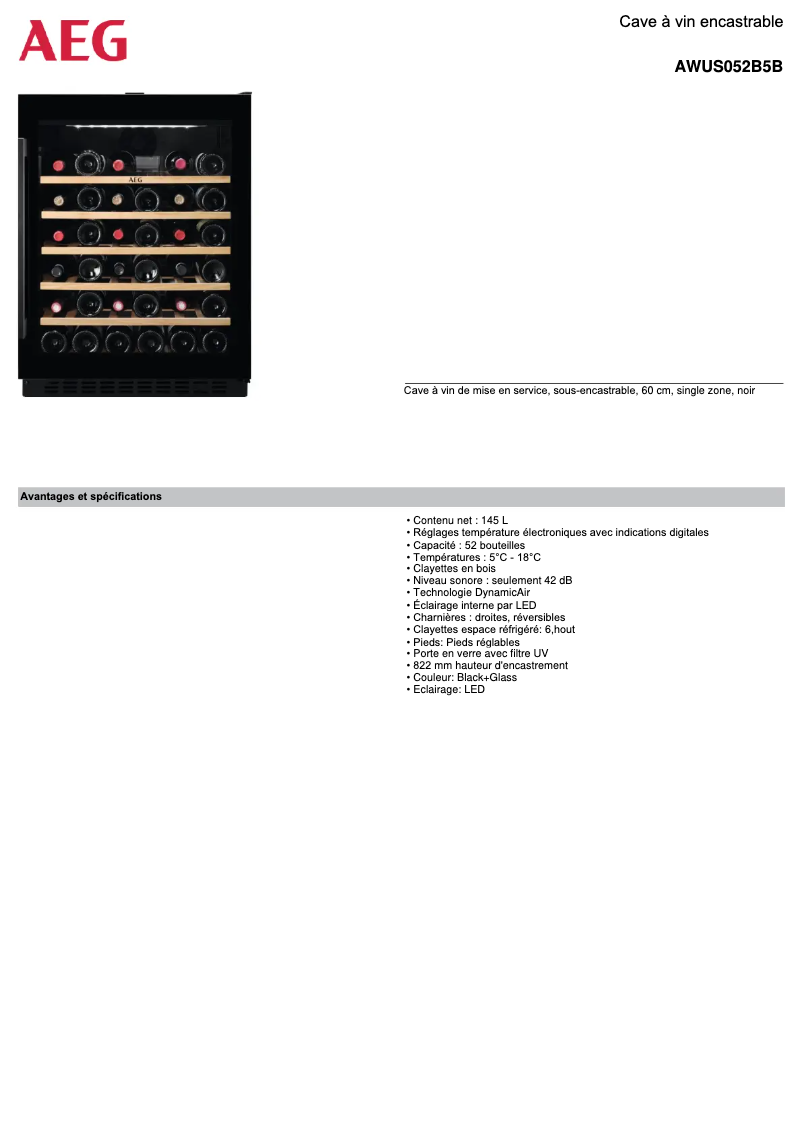 Imagen de la primera página del manual del dispositivo AWUS052B5B