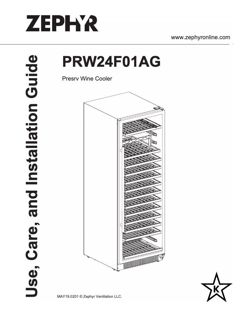 Página 1 del manual Instrucciones / montaje Zephyr PRW24C01BG