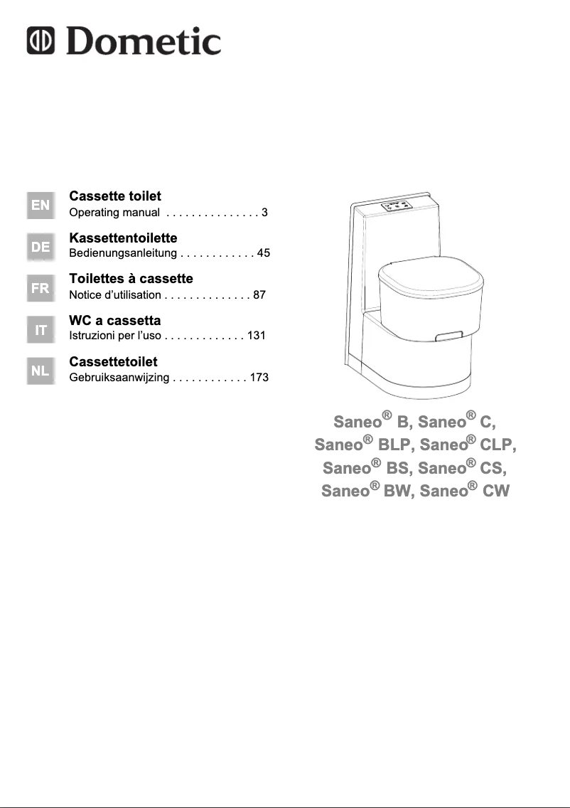 Imagen de la primera página del manual del dispositivo Saneo B