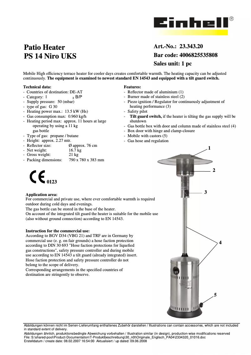 Imagen de la primera página del manual del dispositivo PS 14 Niro UKS