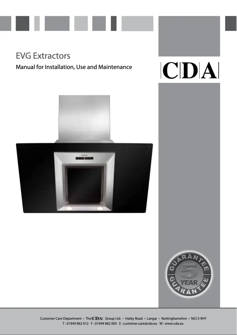 Página 1 del manual Manual de usuario CDA EVG9