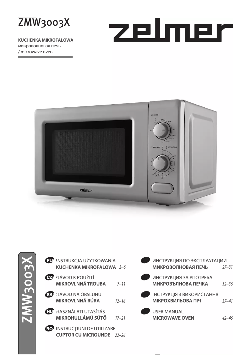 Imagen de la primera página del manual del dispositivo ZMW3003X