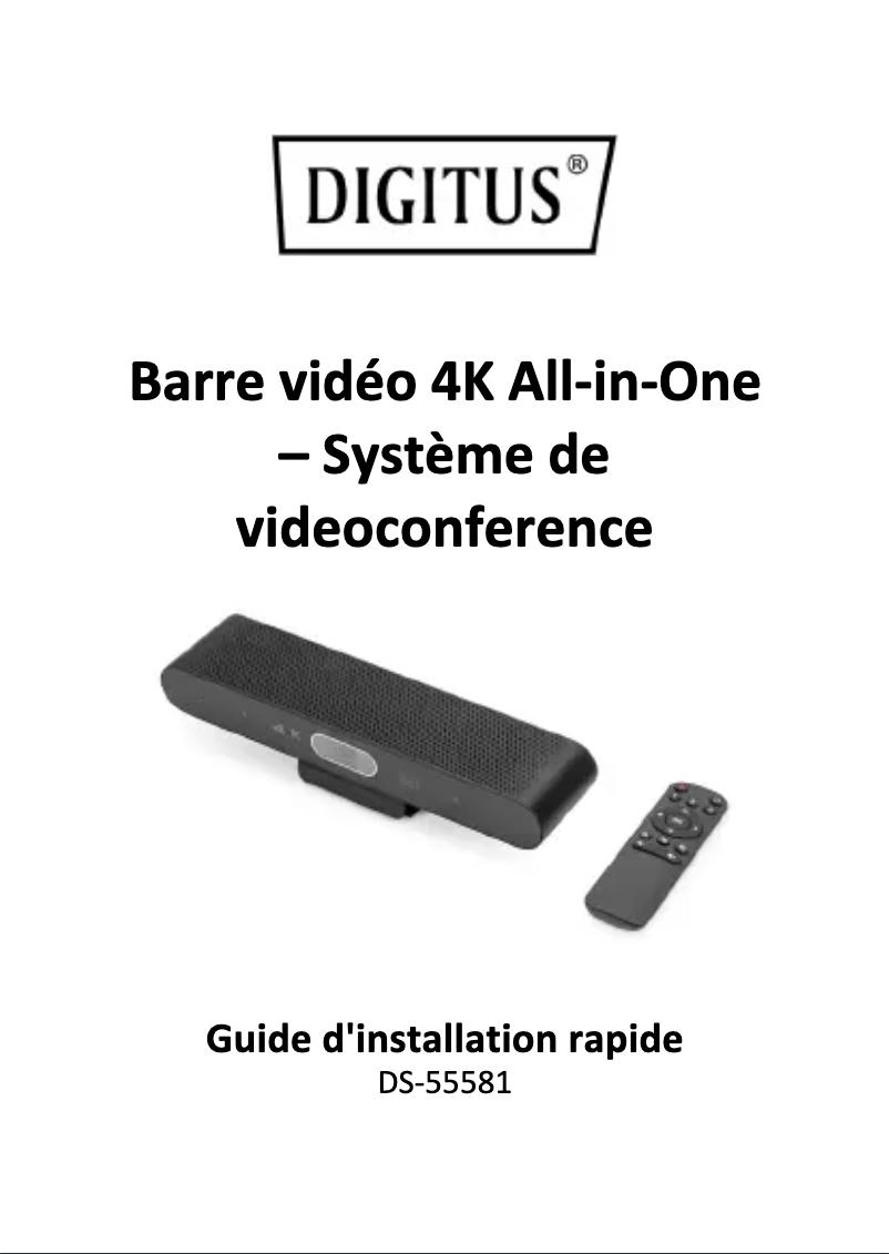 Imagen de la primera página del manual del dispositivo DS-55581