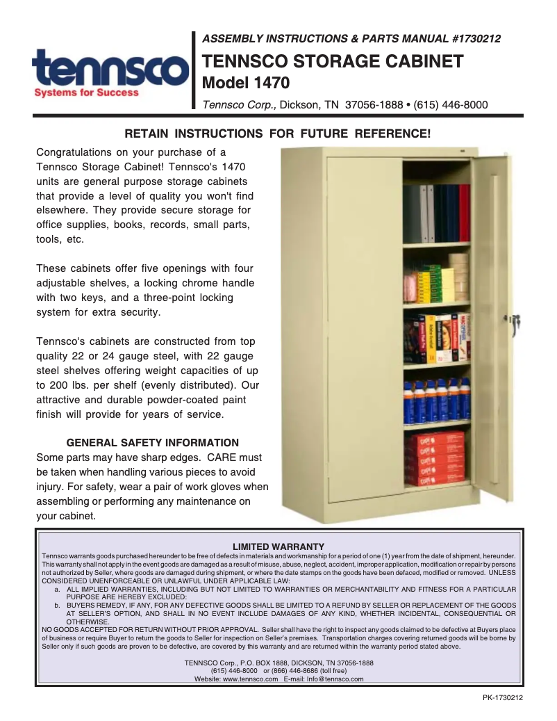 Imagen de la primera página del manual del dispositivo 1470