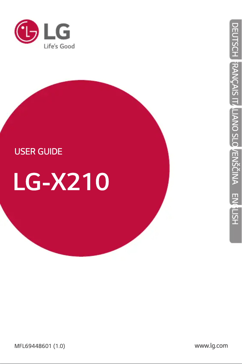 Imagen de la primera página del manual del dispositivo LG-X210