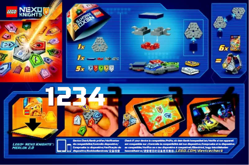 Imagen de la primera página del manual del dispositivo Nexo Knights 70373