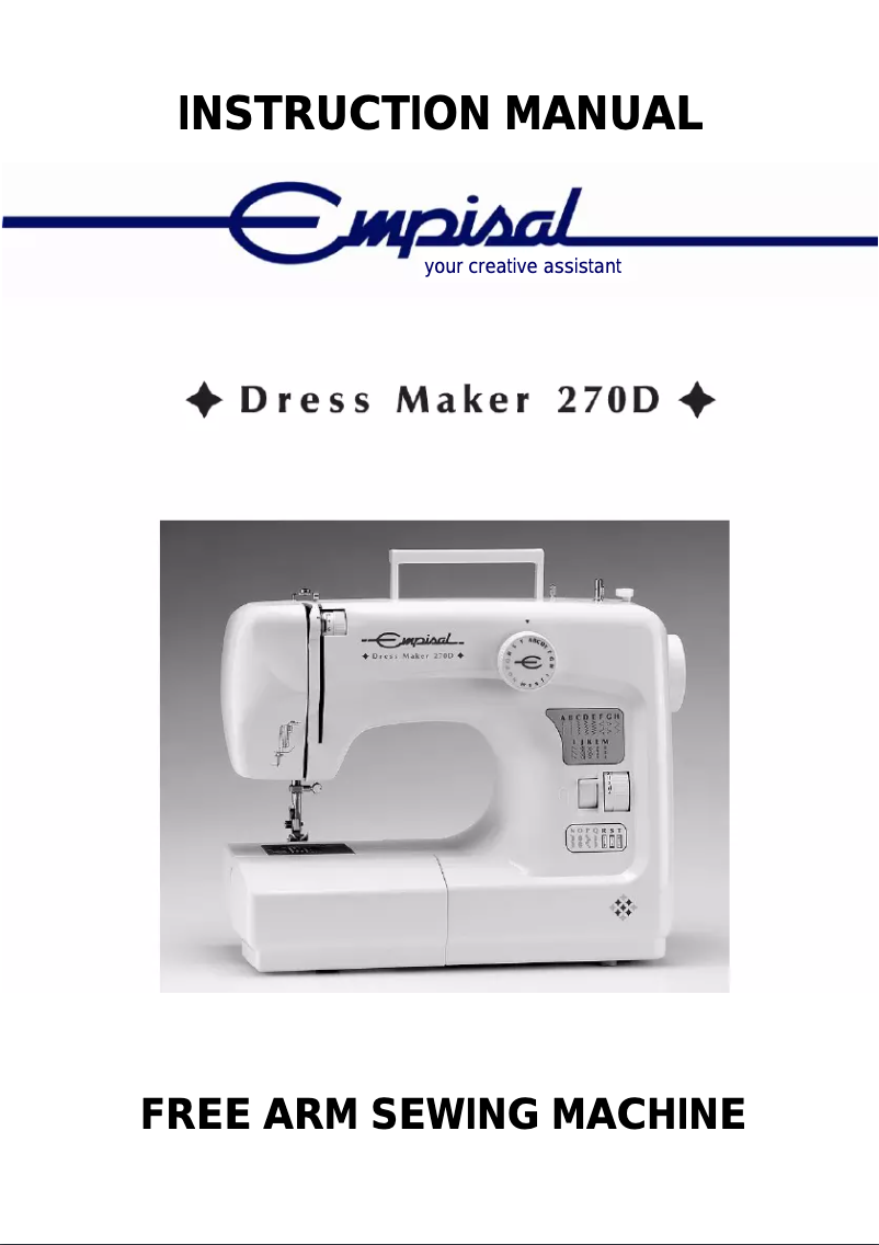 Imagen de la primera página del manual del dispositivo Dress Maker 270D