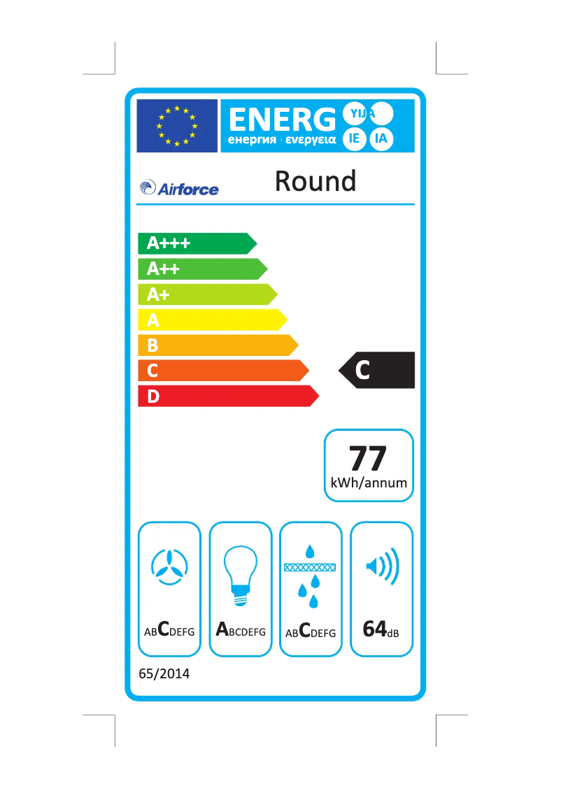Página nº 1 - Etiqueta energética Airforce Round