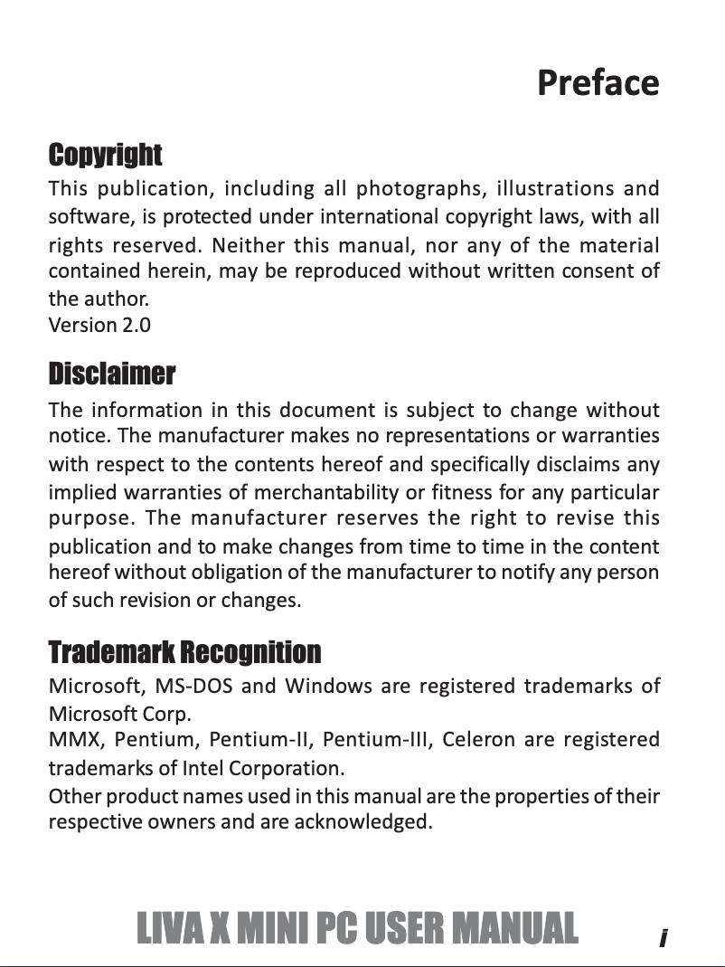 Página 1 del manual Manual de usuario Elitegroup LIVA X