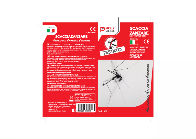 Imagen de la primera página del manual del dispositivo PP1601